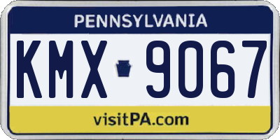 PA license plate KMX9067