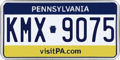 PA license plate KMX9075