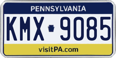 PA license plate KMX9085