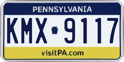 PA license plate KMX9117