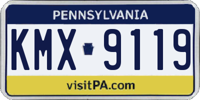 PA license plate KMX9119