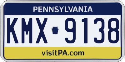 PA license plate KMX9138