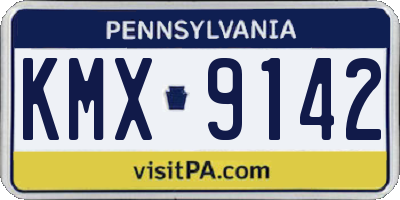 PA license plate KMX9142