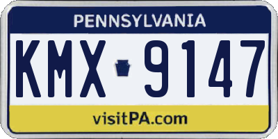 PA license plate KMX9147