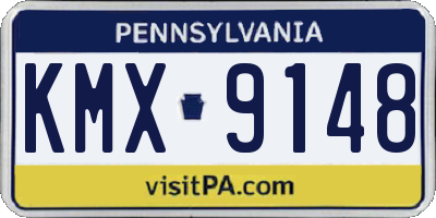 PA license plate KMX9148