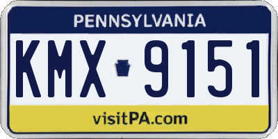 PA license plate KMX9151