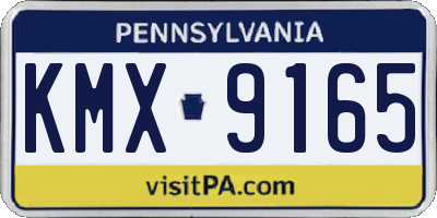 PA license plate KMX9165