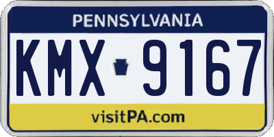 PA license plate KMX9167