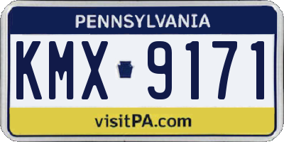 PA license plate KMX9171
