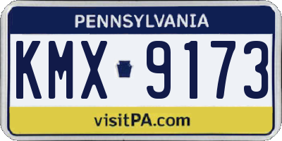 PA license plate KMX9173