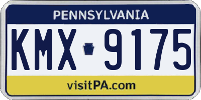 PA license plate KMX9175