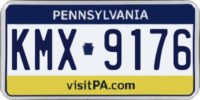 PA license plate KMX9176