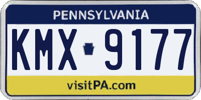PA license plate KMX9177