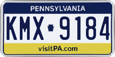 PA license plate KMX9184