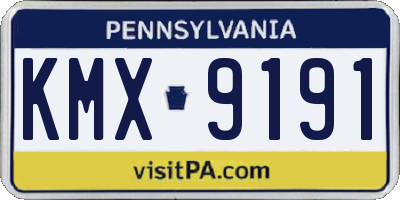 PA license plate KMX9191