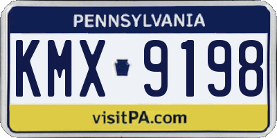 PA license plate KMX9198
