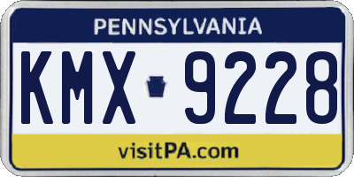 PA license plate KMX9228