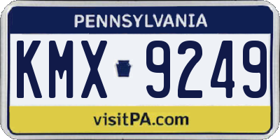 PA license plate KMX9249