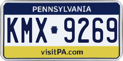 PA license plate KMX9269