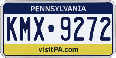 PA license plate KMX9272