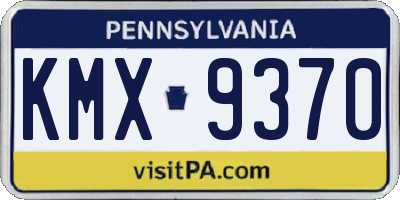 PA license plate KMX9370