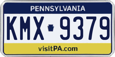 PA license plate KMX9379