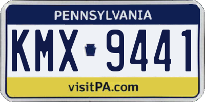 PA license plate KMX9441