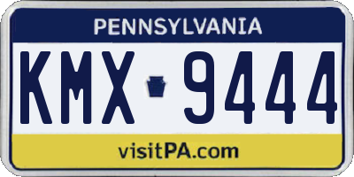 PA license plate KMX9444