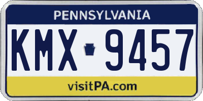PA license plate KMX9457