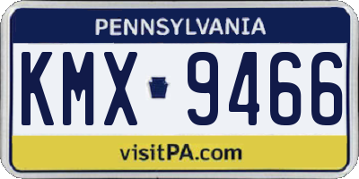 PA license plate KMX9466