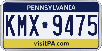 PA license plate KMX9475