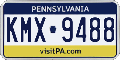 PA license plate KMX9488