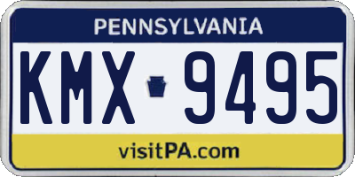 PA license plate KMX9495