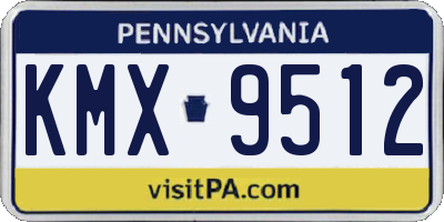 PA license plate KMX9512