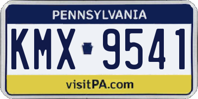 PA license plate KMX9541