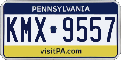 PA license plate KMX9557