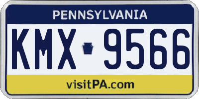 PA license plate KMX9566