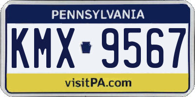 PA license plate KMX9567