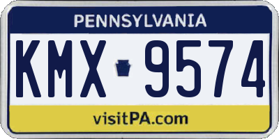 PA license plate KMX9574