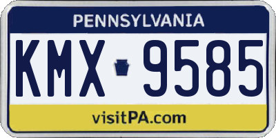 PA license plate KMX9585