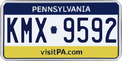 PA license plate KMX9592