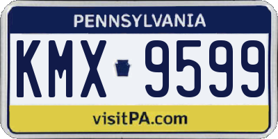 PA license plate KMX9599