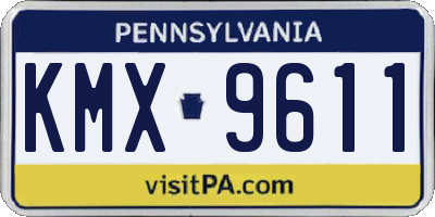 PA license plate KMX9611