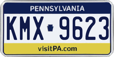 PA license plate KMX9623