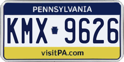 PA license plate KMX9626