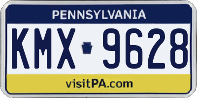 PA license plate KMX9628
