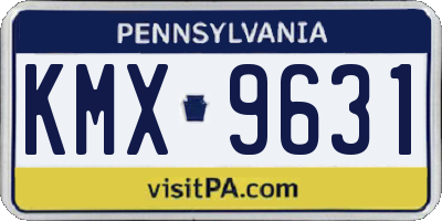 PA license plate KMX9631