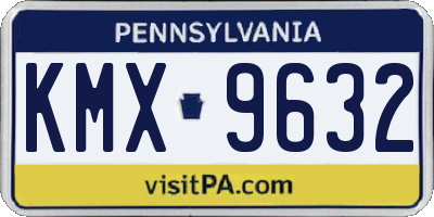 PA license plate KMX9632