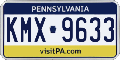 PA license plate KMX9633