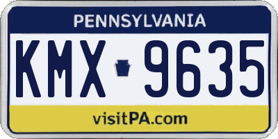 PA license plate KMX9635